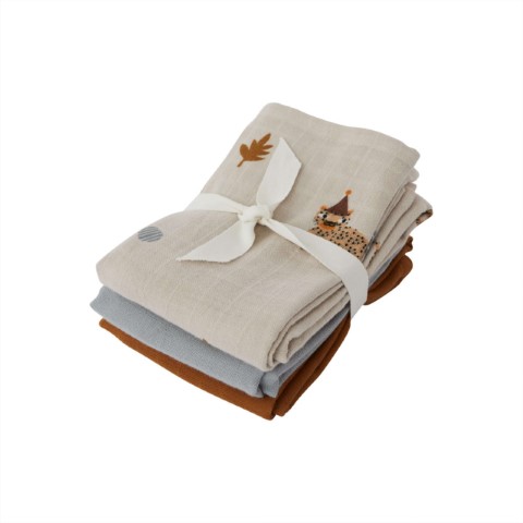 OYOY tetra pelene set od 3 - Leopard -