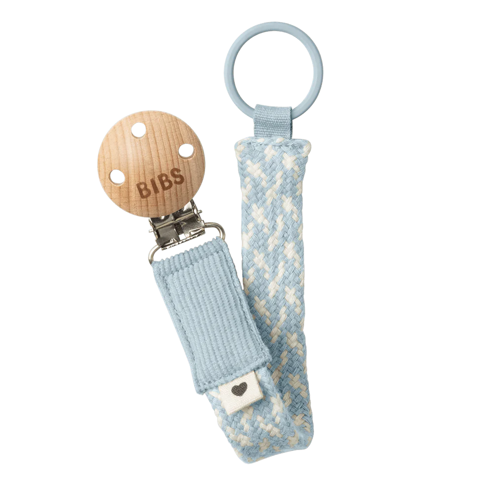 BIBS lančić za cuclu Braid - Ivory - Baby Blue