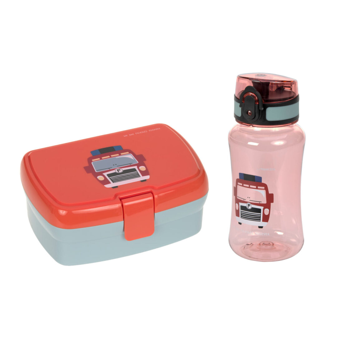 Set kutija za ručak + flašica - vatrogasci