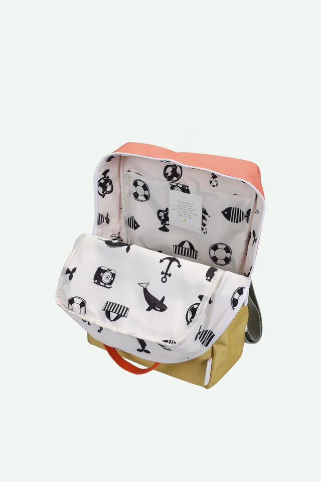 Ruksak - coral pink + reed green - Image 4