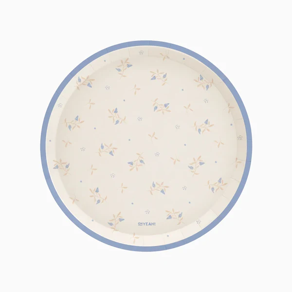 Kartonski tanjir Ø 23cm 6 komada – Blue Floral